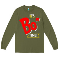 Army Green it's bo time Long Sleeve Tee - PixelWave