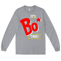 Heather Grey it's bo time Long Sleeve Tee - PixelWave