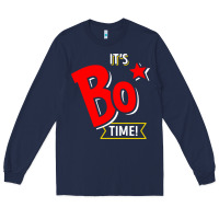 Navy it's bo time Long Sleeve Tee - PixelWave