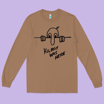 Kilroy Was Here (on Redbubble) Gift Long Sleeve Tee Designed By Pixelwave