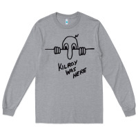 Heather Grey Kilroy was here (on RedBubble) gift Long Sleeve Tee - PixelWave