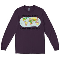 Plum the world is a cat playing with australia 2020 shirt Long Sleeve Tee - PixelWave