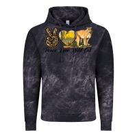 Cloud Black Peace Love Wild cat Vintage Hoodie - LillyAllenDesigns