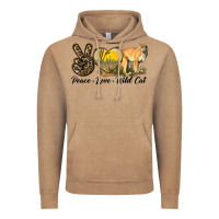 Vintage Coffee Peace Love Wild cat Vintage Hoodie - LillyAllenDesigns