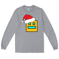 Heather Grey Geometry Dash Long Sleeve Tee - PixelWave