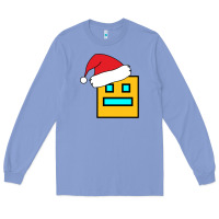 Colony Blue Geometry Dash Long Sleeve Tee - PixelWave