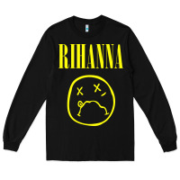 Black Grunge Rihanna Long Sleeve Tee - PixelWave