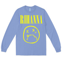 Colony Blue Grunge Rihanna Long Sleeve Tee - PixelWave