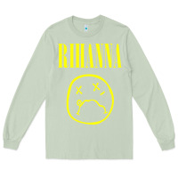 Matcha Grunge Rihanna Long Sleeve Tee - PixelWave