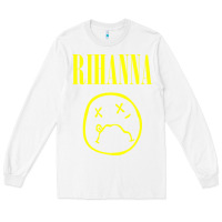 White Grunge Rihanna Long Sleeve Tee - PixelWave