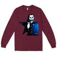 Burgundy ringo starr 01 Long Sleeve Tee - PixelWave
