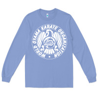 Colony Blue World Oyama Karate Organization ( white ) Long Sleeve Tee - PixelWave