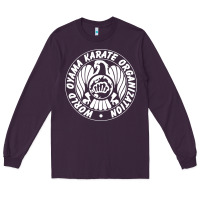 Plum World Oyama Karate Organization ( white ) Long Sleeve Tee - PixelWave