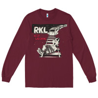 Burgundy RKL Keep Laughing Essential Long Sleeve Tee - PixelWave