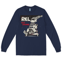 Navy RKL Keep Laughing Essential Long Sleeve Tee - PixelWave