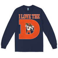 Navy i love the d broncos football quote Long Sleeve Tee - PixelWave