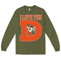 Army Green i love the d broncos football quote Long Sleeve Tee - PixelWave