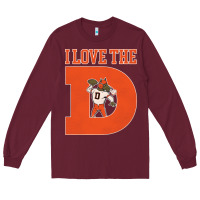 Burgundy i love the d broncos football quote Long Sleeve Tee - PixelWave