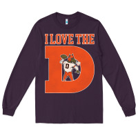 Plum i love the d broncos football quote Long Sleeve Tee - PixelWave