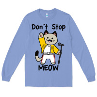 Colony Blue Don´t Stop Meow Long Sleeve Tee - PixelWave