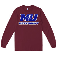 Burgundy marymount university vectorized Long Sleeve Tee - PixelWave