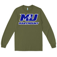 Army Green marymount university vectorized Long Sleeve Tee - PixelWave