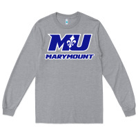Heather Grey marymount university vectorized Long Sleeve Tee - PixelWave