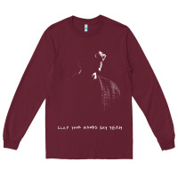 Burgundy clap your hand say yeah Long Sleeve Tee - PixelWave
