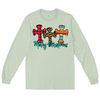 Matcha merry Christmas cross Long Sleeve Tee - CowhideDigitalArt