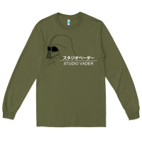 Army Green studio vader   star Long Sleeve Tee - PixelWave