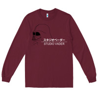 Burgundy studio vader   star Long Sleeve Tee - PixelWave