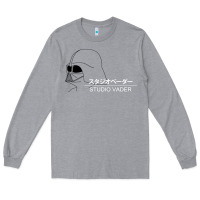 Heather Grey studio vader   star Long Sleeve Tee - PixelWave