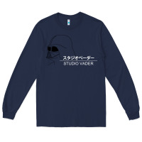 Navy studio vader   star Long Sleeve Tee - PixelWave