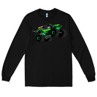 Black monster truck grave digger Long Sleeve Tee - PixelWave
