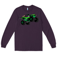 Plum monster truck grave digger Long Sleeve Tee - PixelWave