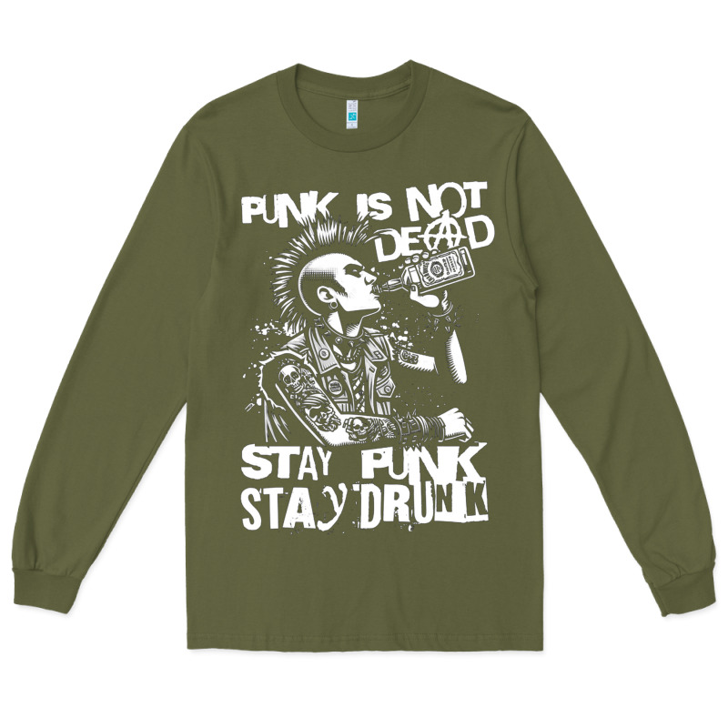 Stay Punk Stay Drunk Long Sleeve Tee by PixelWave | Teevron