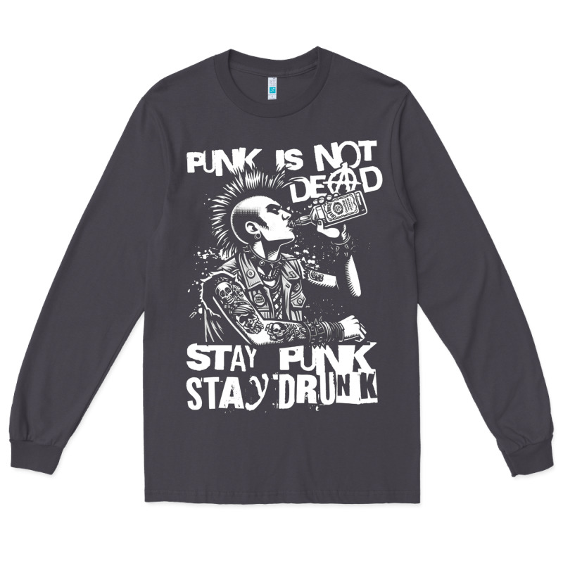 Stay Punk Stay Drunk Long Sleeve Tee by PixelWave | Teevron