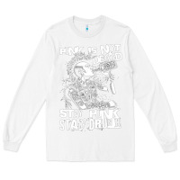 White Stay Punk Stay Drunk Long Sleeve Tee - PixelWave