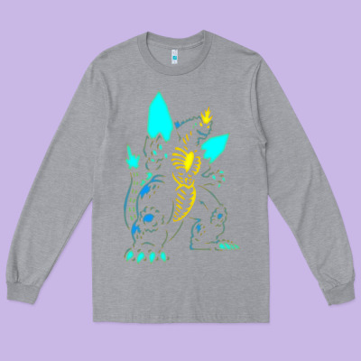 Spacegodzilla Long Sleeve Tee Designed By Pixelwave