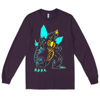 Plum Spacegodzilla Long Sleeve Tee - PixelWave