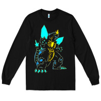 Black Spacegodzilla Long Sleeve Tee - PixelWave