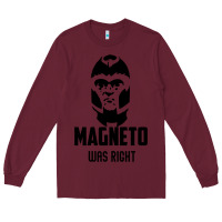 Burgundy magneto was right Long Sleeve Tee - PixelWave