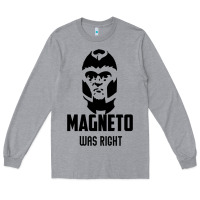 Heather Grey magneto was right Long Sleeve Tee - PixelWave