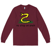 Burgundy no step on snek,libertarian,tumblr,meme,funny,polotics,no step,on,snek Long Sleeve Tee - PixelWave