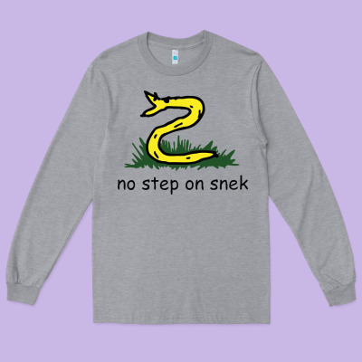 No Step On Snek,libertarian,tumblr,meme,funny,polotics,no Step,on,snek Long Sleeve Tee Designed By Pixelwave