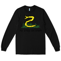 Black no step on snek,libertarian,tumblr,meme,funny,polotics,no step,on,snek Long Sleeve Tee - PixelWave