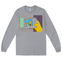 Heather Grey The Simpsons Old Man Yells At Cloud Newspaper V1 Long Sleeve Tee - PixelWave