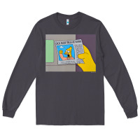 Smoke The Simpsons Old Man Yells At Cloud Newspaper V1 Long Sleeve Tee - PixelWave