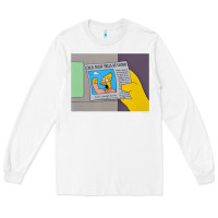 White The Simpsons Old Man Yells At Cloud Newspaper V1 Long Sleeve Tee - PixelWave