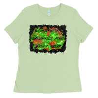 Matcha halloween leopard lines background Ladies Tee - BundleAndBundleShop